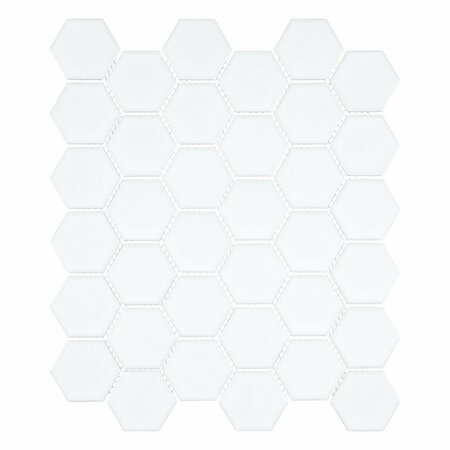 Stylish- Rad 2 In. X 2 In. Straight Edge Porcelain Honeycomb Wall & Floor Tile